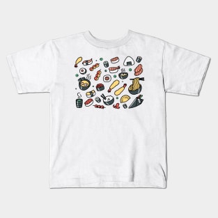 All You Can Eat - Japanese Food Pattern Kids T-Shirt